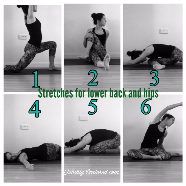 Stretches for lower back and hips