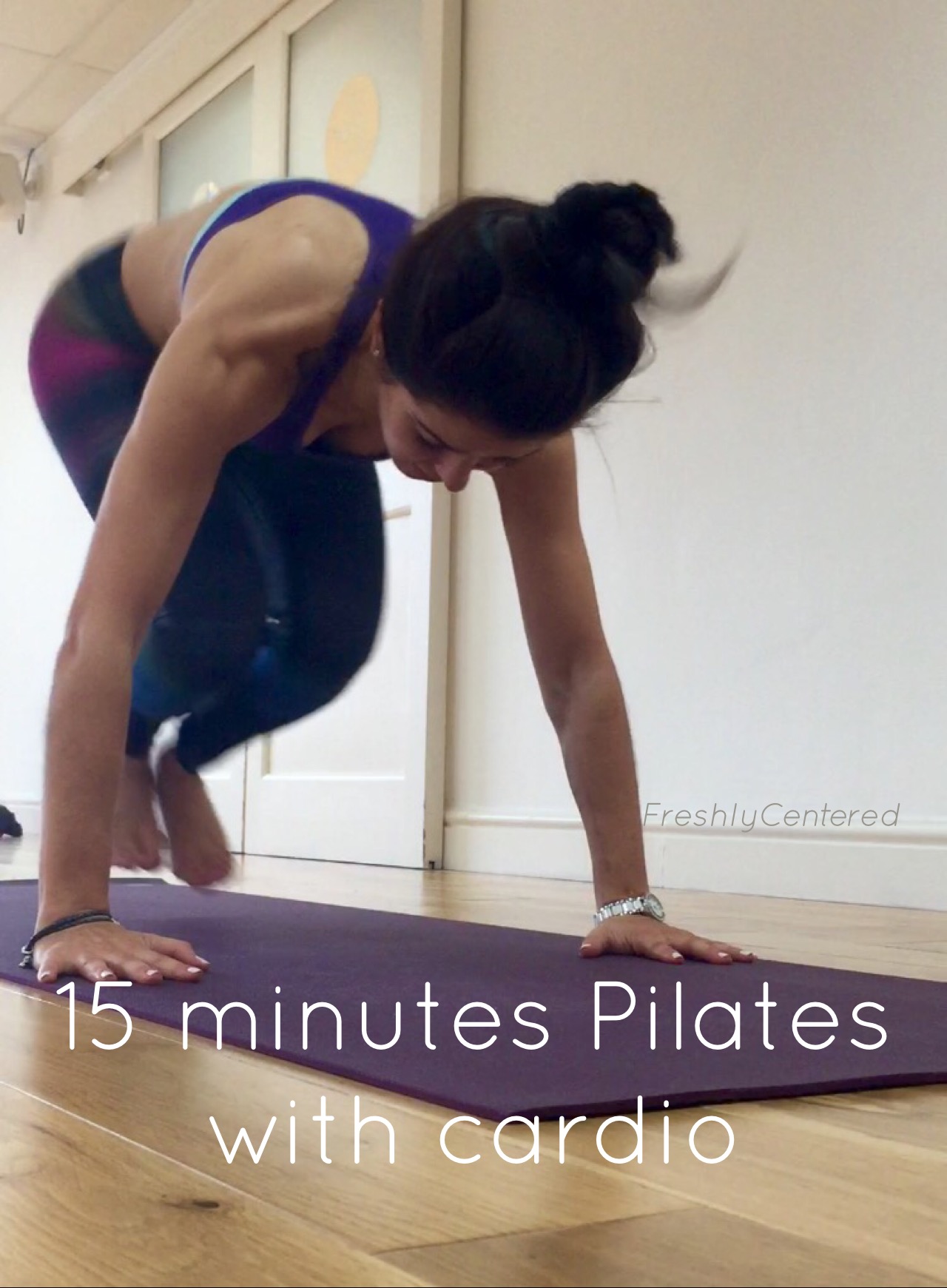15 minutes pilates with cardio