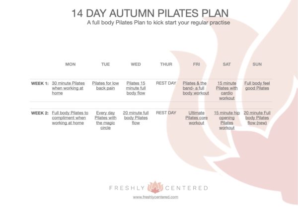 autumn Pilates Plan